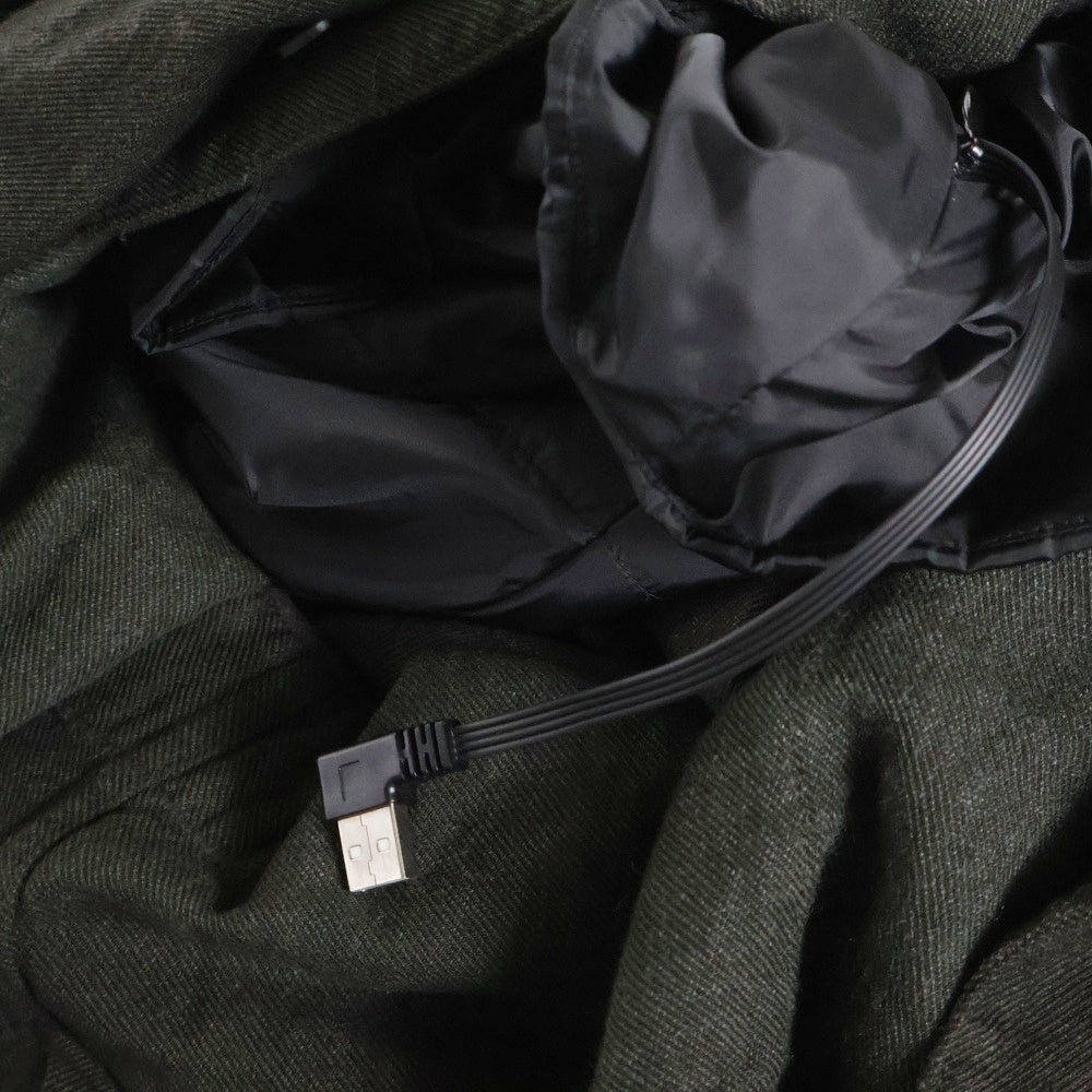 ISAMU KATAYAMA BACKLASH(イサムカタヤマバックラッシュ) ×RiBLE. WOOL COTTON LINEN TWILL GARMENT NATUERAL DYED ELECTRIC HEATING LINING OVERCOAT リブレ 天然染 オーバーコート 2021-02