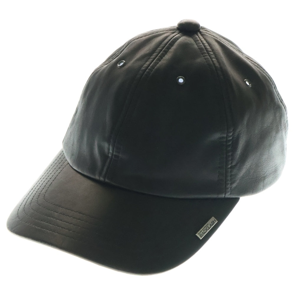 ISAMU KATAYAMA BACKLASH(イサムカタヤマバックラッシュ) FURNITURE LEATHER CAP ファニチャーレザーキャップ 帽子 ブラック 858-04