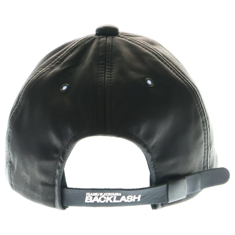 ISAMU KATAYAMA BACKLASH(イサムカタヤマバックラッシュ) FURNITURE LEATHER CAP ファニチャーレザーキャップ 帽子 ブラック 858-04