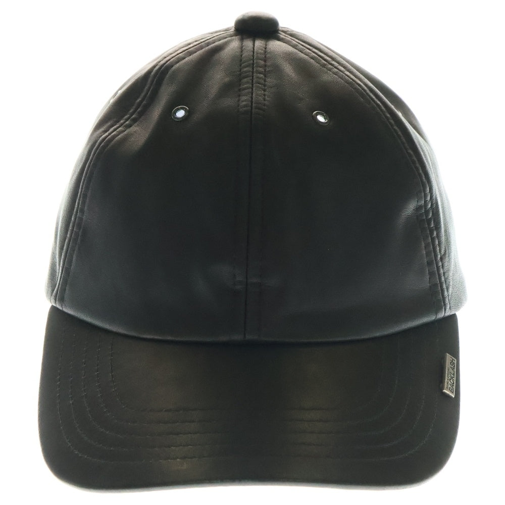 ISAMU KATAYAMA BACKLASH(イサムカタヤマバックラッシュ) FURNITURE LEATHER CAP ファニチャーレザーキャップ 帽子 ブラック 858-04