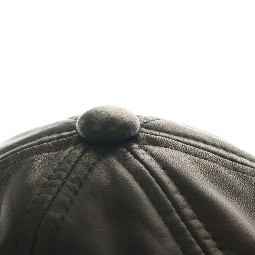 ISAMU KATAYAMA BACKLASH(イサムカタヤマバックラッシュ) FURNITURE LEATHER CAP ファニチャーレザーキャップ 帽子 ブラック 858-04