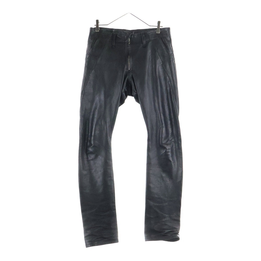 THEE OLD CIRCUS(ジオールドサーカス) IRON HORSE ROT-9 LEATHER PANTS ホースレザージップフライパンツ ブラック 9-0101