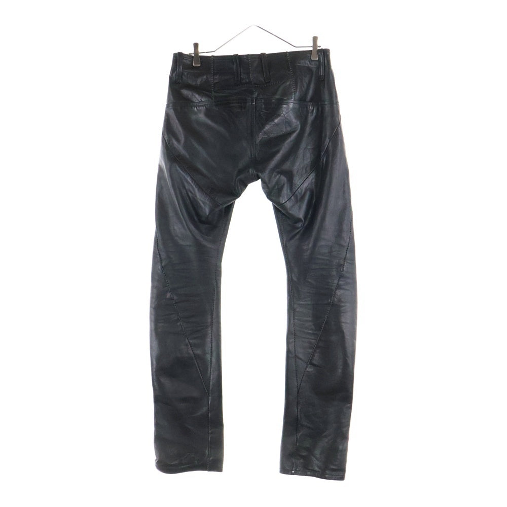 THEE OLD CIRCUS(ジオールドサーカス) IRON HORSE ROT-9 LEATHER PANTS ホースレザージップフライパンツ ブラック 9-0101