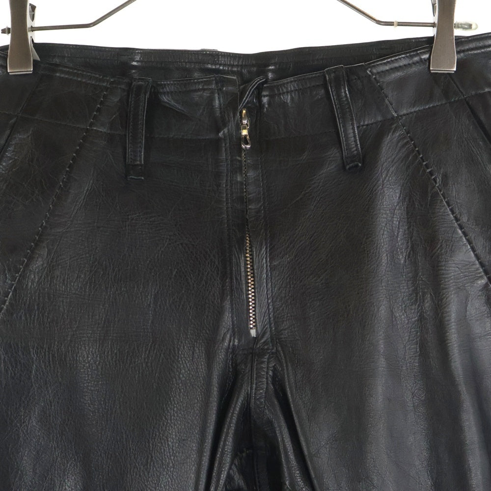 THEE OLD CIRCUS(ジオールドサーカス) IRON HORSE ROT-9 LEATHER PANTS ホースレザージップフライパンツ ブラック 9-0101