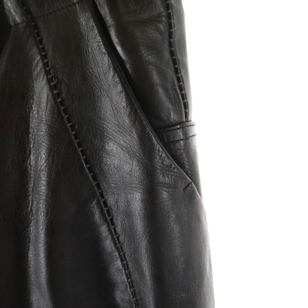 THEE OLD CIRCUS(ジオールドサーカス) IRON HORSE ROT-9 LEATHER PANTS ホースレザージップフライパンツ ブラック 9-0101