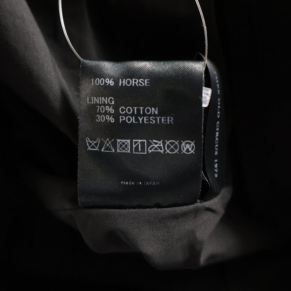 THEE OLD CIRCUS(ジオールドサーカス) IRON HORSE ROT-9 LEATHER PANTS ホースレザージップフライパンツ ブラック 9-0101