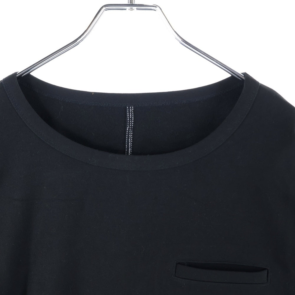 ISAMU KATAYAMA BACKLASH(イサムカタヤマバックラッシュ) THERMO CUT&SEWN / SQUARE CUT バックロックステッチ ストレッチポケット 長袖Tシャツ ブラック 2032-01