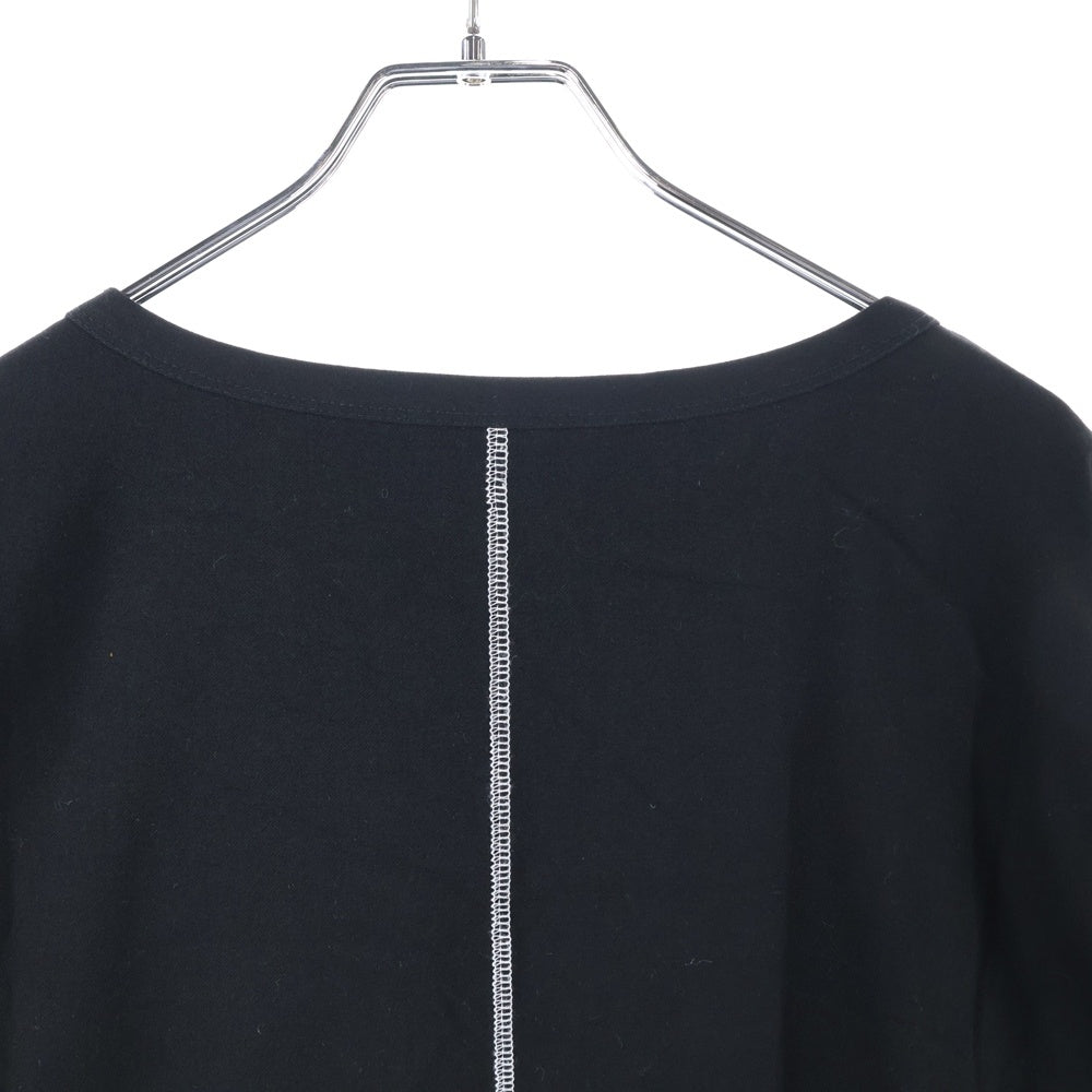 ISAMU KATAYAMA BACKLASH(イサムカタヤマバックラッシュ) THERMO CUT&SEWN / SQUARE CUT バックロックステッチ ストレッチポケット 長袖Tシャツ ブラック 2032-01