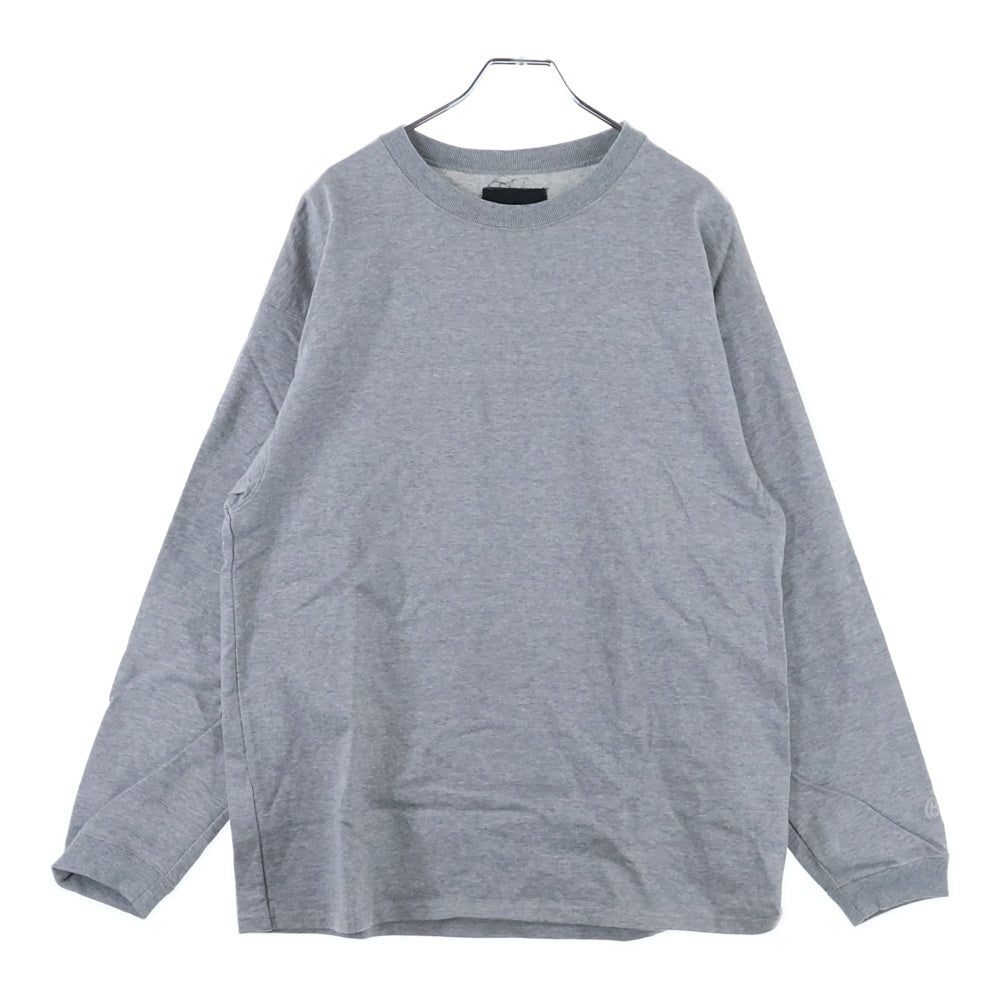 ISAMU KATAYAMA BACKLASH(イサムカタヤマバックラッシュ) COTTON JERSEY L/S TOPS 天竺織 長袖Tシャツ クルーネックカットソー グレー 2091-01