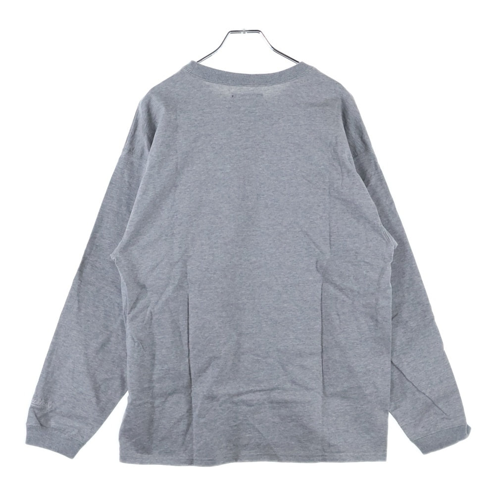ISAMU KATAYAMA BACKLASH(イサムカタヤマバックラッシュ) COTTON JERSEY L/S TOPS 天竺織 長袖Tシャツ クルーネックカットソー グレー 2091-01