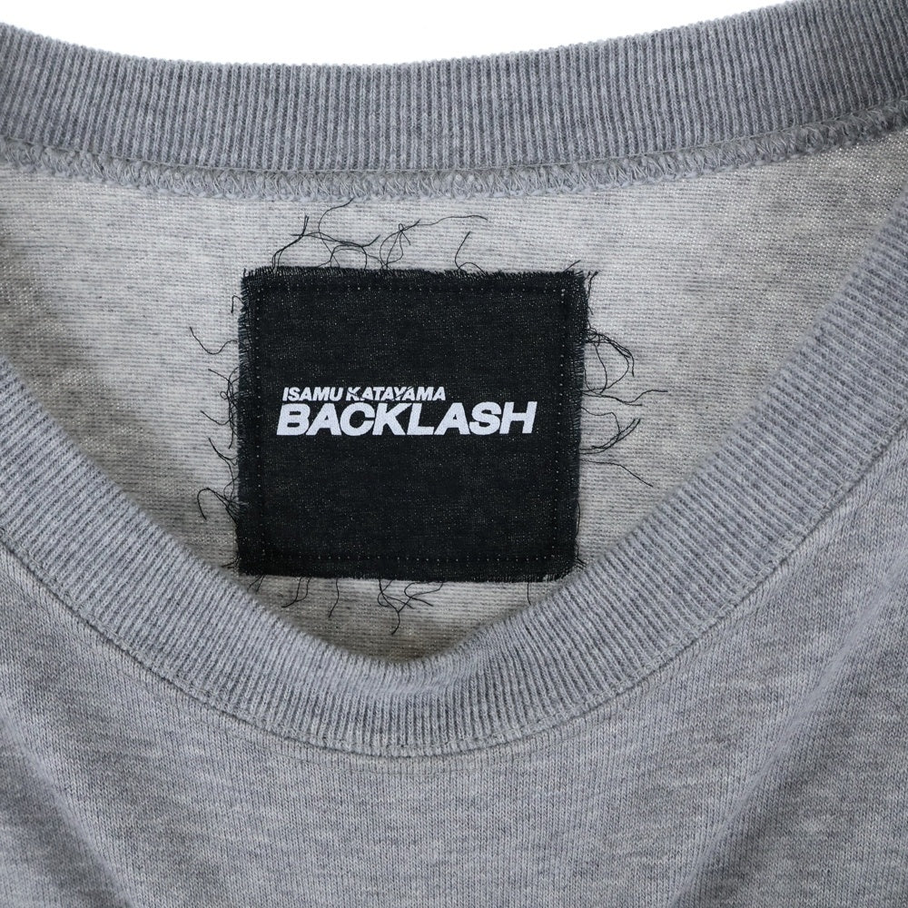 ISAMU KATAYAMA BACKLASH(イサムカタヤマバックラッシュ) COTTON JERSEY L/S TOPS 天竺織 長袖Tシャツ クルーネックカットソー グレー 2091-01