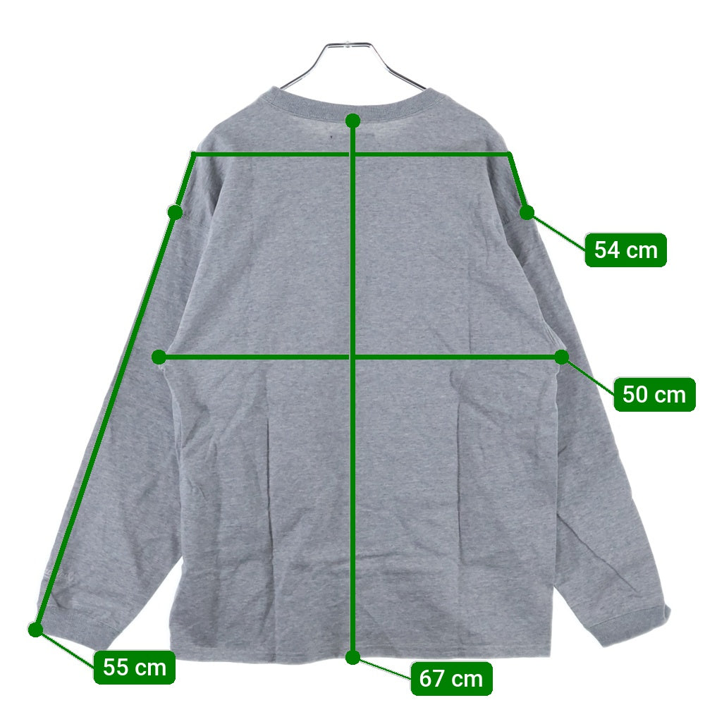 ISAMU KATAYAMA BACKLASH(イサムカタヤマバックラッシュ) COTTON JERSEY L/S TOPS 天竺織 長袖Tシャツ クルーネックカットソー グレー 2091-01