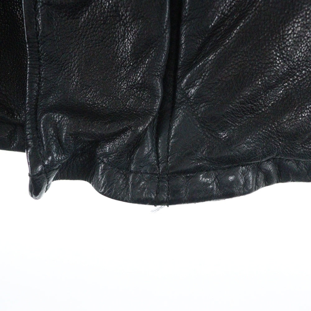 ISAMU KATAYAMA BACKLASH(イサムカタヤマバックラッシュ) GARMENT+SPRAY DYED GOAT LEATHER FLIGHT JACKET ゴートタンニン製品染 ジップアップレザーフライトジャケット ブラック 1909-07
