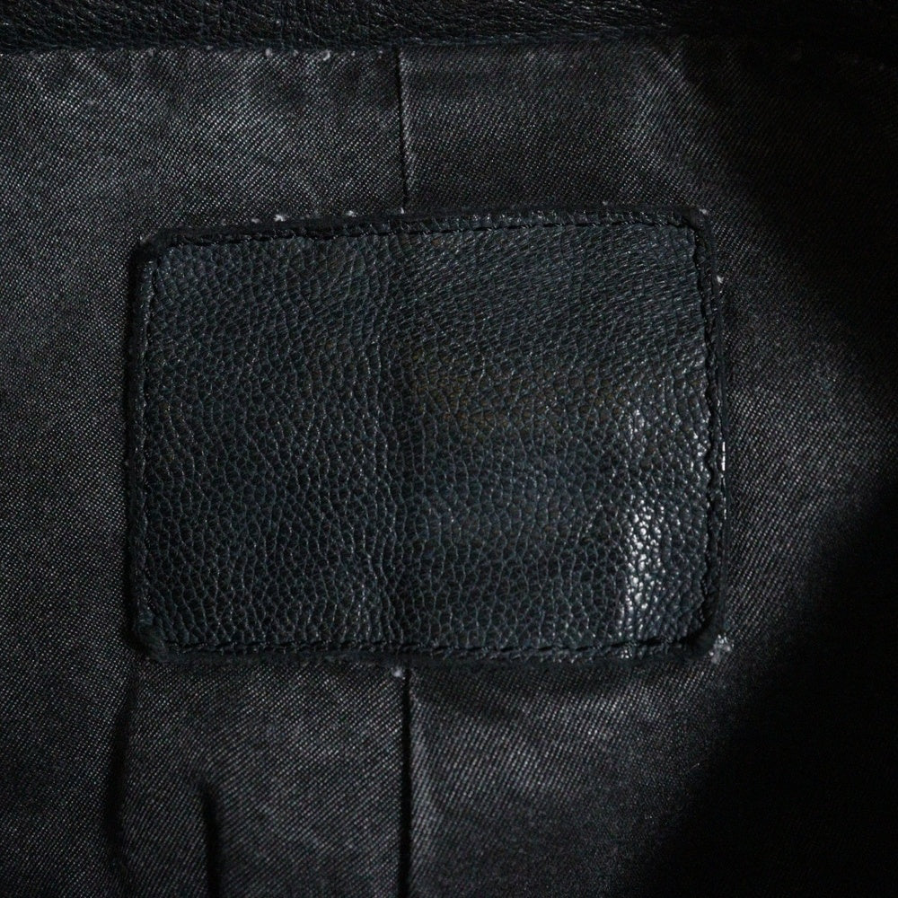 ISAMU KATAYAMA BACKLASH(イサムカタヤマバックラッシュ) GARMENT+SPRAY DYED GOAT LEATHER FLIGHT JACKET ゴートタンニン製品染 ジップアップレザーフライトジャケット ブラック 1909-07