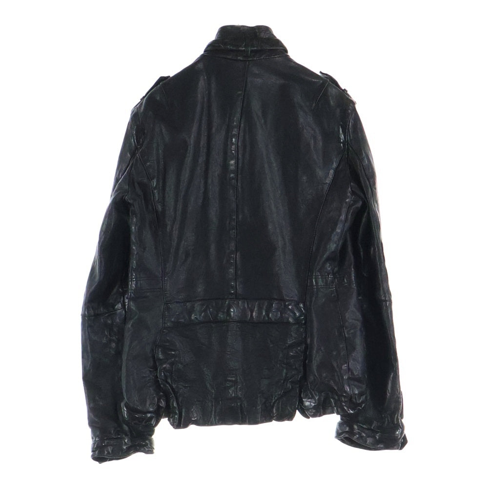 Neil Barrett(ニール バレット) バッファローレザー M65ジップアップジャケット ブラック