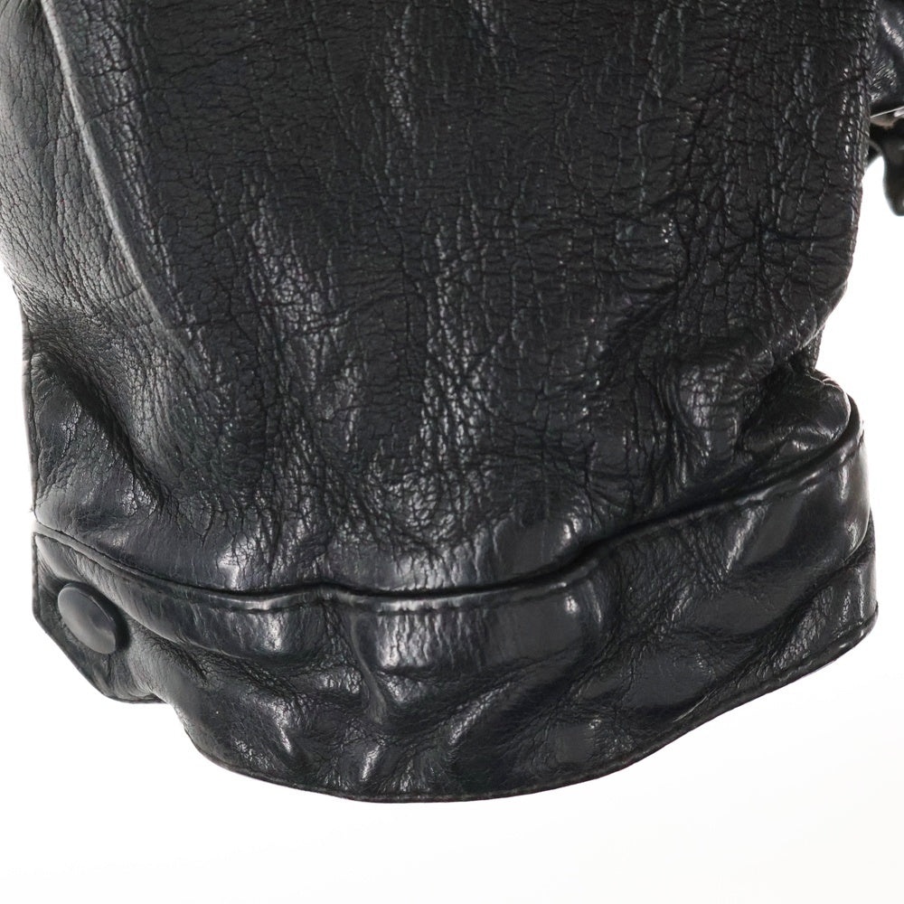 Neil Barrett(ニール バレット) バッファローレザー M65ジップアップジャケット ブラック