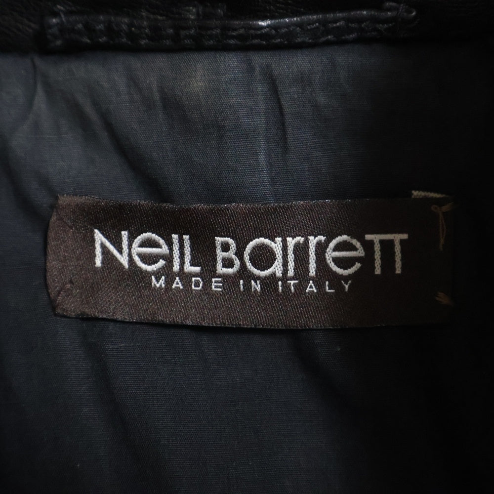 Neil Barrett(ニール バレット) バッファローレザー M65ジップアップジャケット ブラック