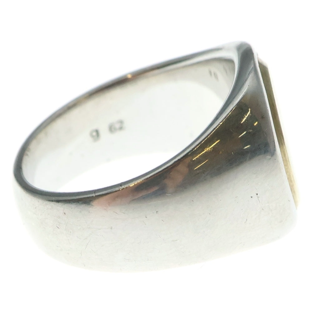 TOMWOOD(トムウッド) OVAL GOLD TOP RING オーバル 9K ゴールドトップリング 指輪 シルバー