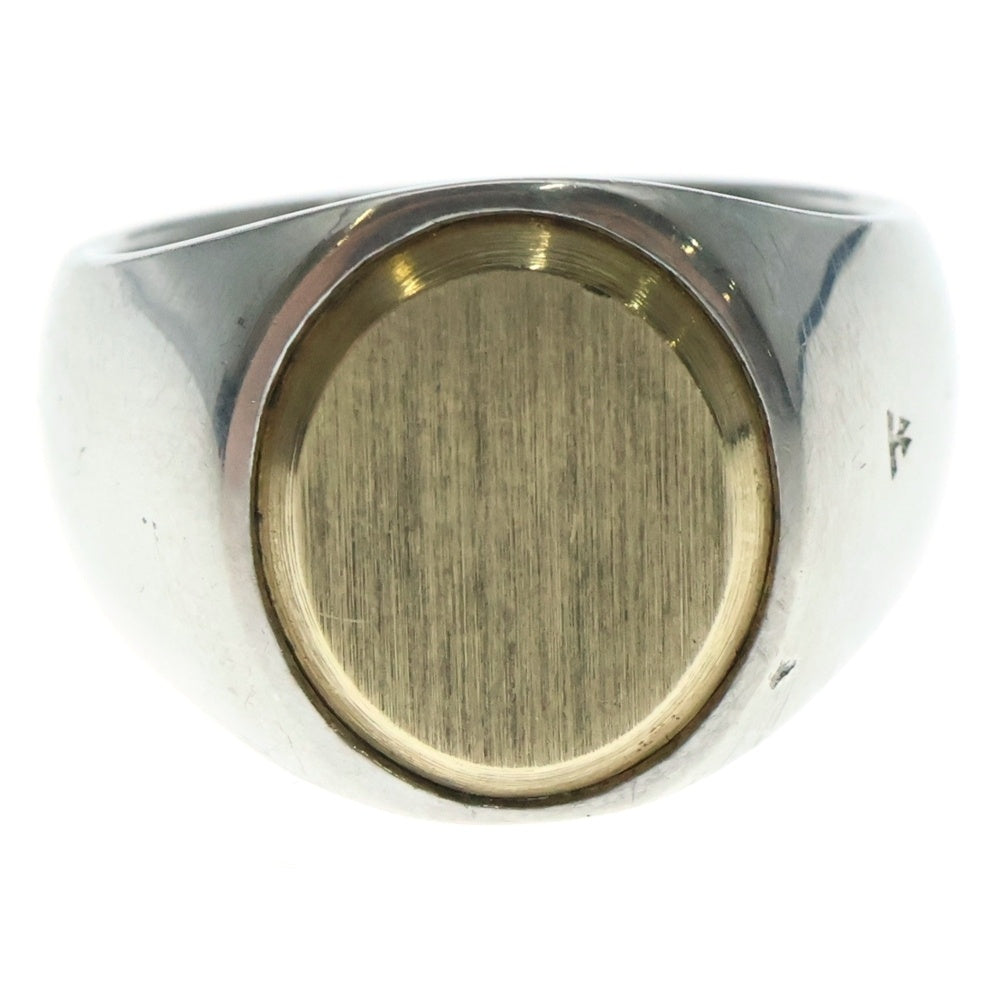 TOMWOOD(トムウッド) OVAL GOLD TOP RING オーバル 9K ゴールドトップリング 指輪 シルバー