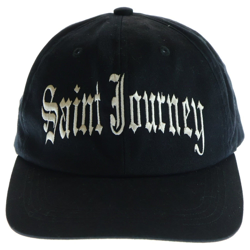 SAINT MICHAEL(セントマイケル) CAP/SAINT JOURNEY 刺繍 ロゴ 6パネル キャップ 帽子 ブラック SM‐TS1‐0000‐076