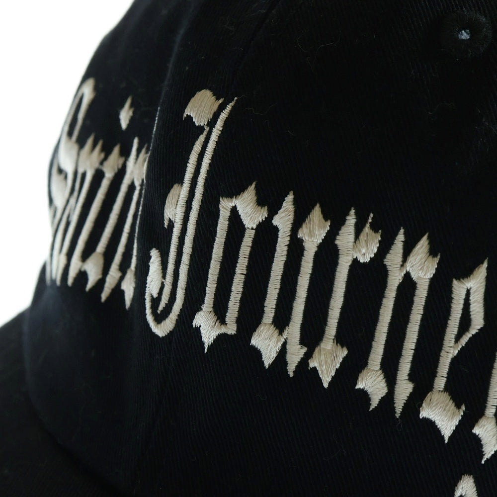 SAINT MICHAEL(セントマイケル) CAP/SAINT JOURNEY 刺繍 ロゴ 6パネル キャップ 帽子 ブラック SM‐TS1‐0000‐076