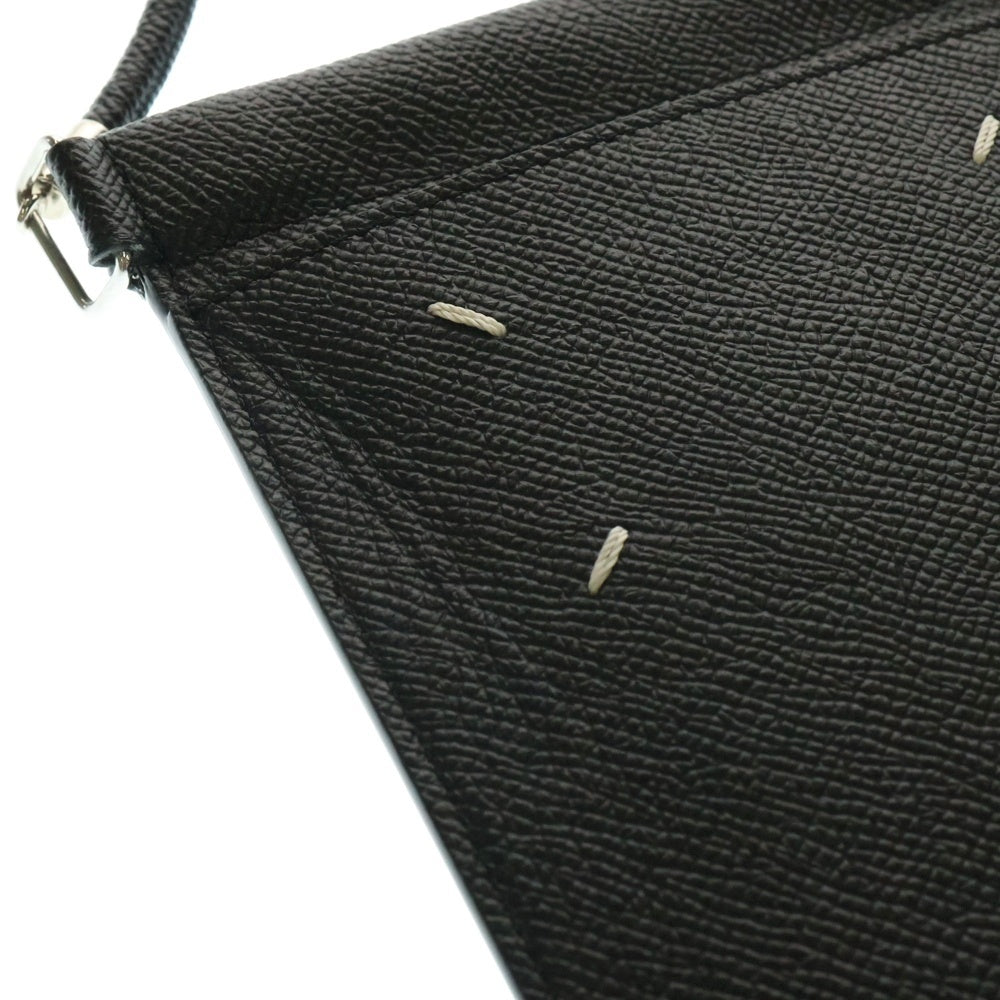 Maison Margiela 11(メゾンマルジェラ11) レザースマートフォンポーチ ショルダーケース ブラック SA1VZ0002