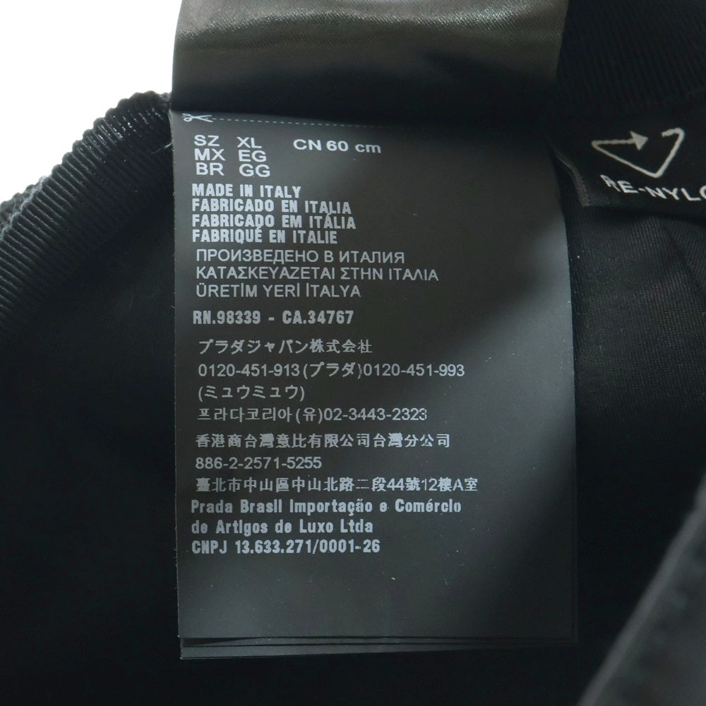 PRADA(プラダ) Re-Nylon Baseball Cap トライアングルロゴ リナイロン ベースボールキャップ 帽子 ブラック 2HC274