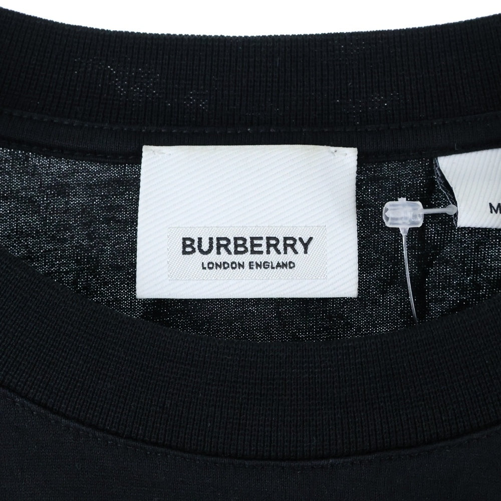 BURBERRY(バーバリー) EMERSON TB エマソン ラバーロゴプリント クルーネック 半袖Tシャツ カットソー ブラック 8017472