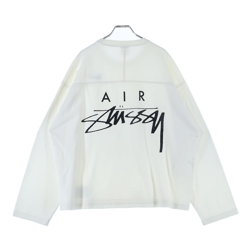 NIKE(ナイキ) ×STUSSY DRI FIT MESH JERSEY ステューシー ドライメッシュジャージ 長袖Tシャツ ホワイト FJ9164‐133