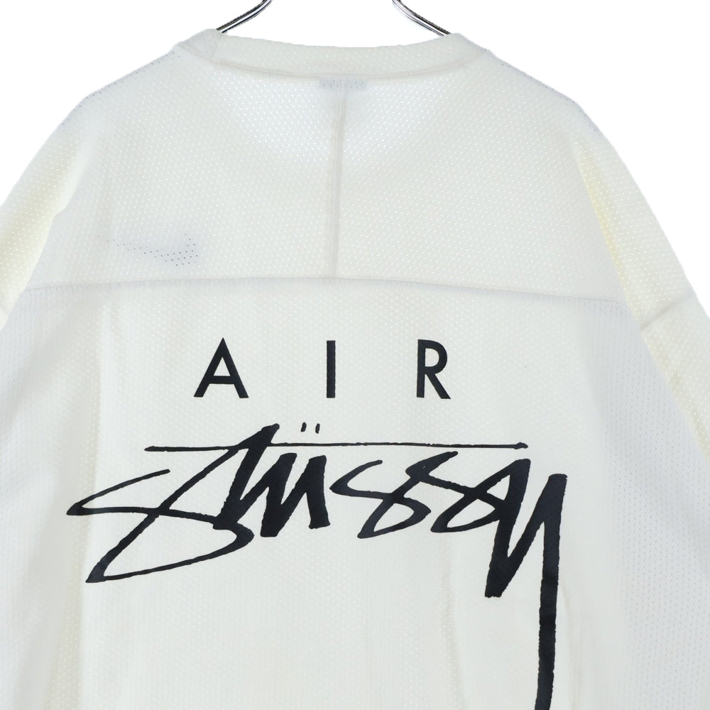 NIKE(ナイキ) ×STUSSY DRI FIT MESH JERSEY ステューシー ドライメッシュジャージ 長袖Tシャツ ホワイト FJ9164‐133