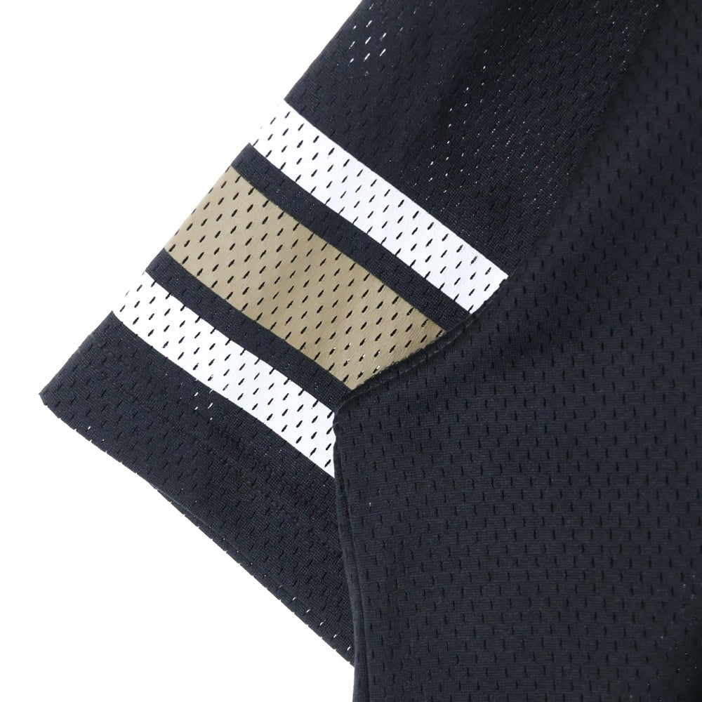STUSSY(ステューシー) 23AW Surfman Mesh Football Jersey サーフマン メッシュ フットボール ジャージー 半袖カットソー Tシャツ ブラック
