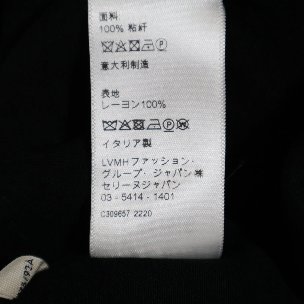 CELINE(セリーヌ) 22AW ロゴ 刺繍 ルーズ ボーリング半袖シャツ ブラック 2C831171S