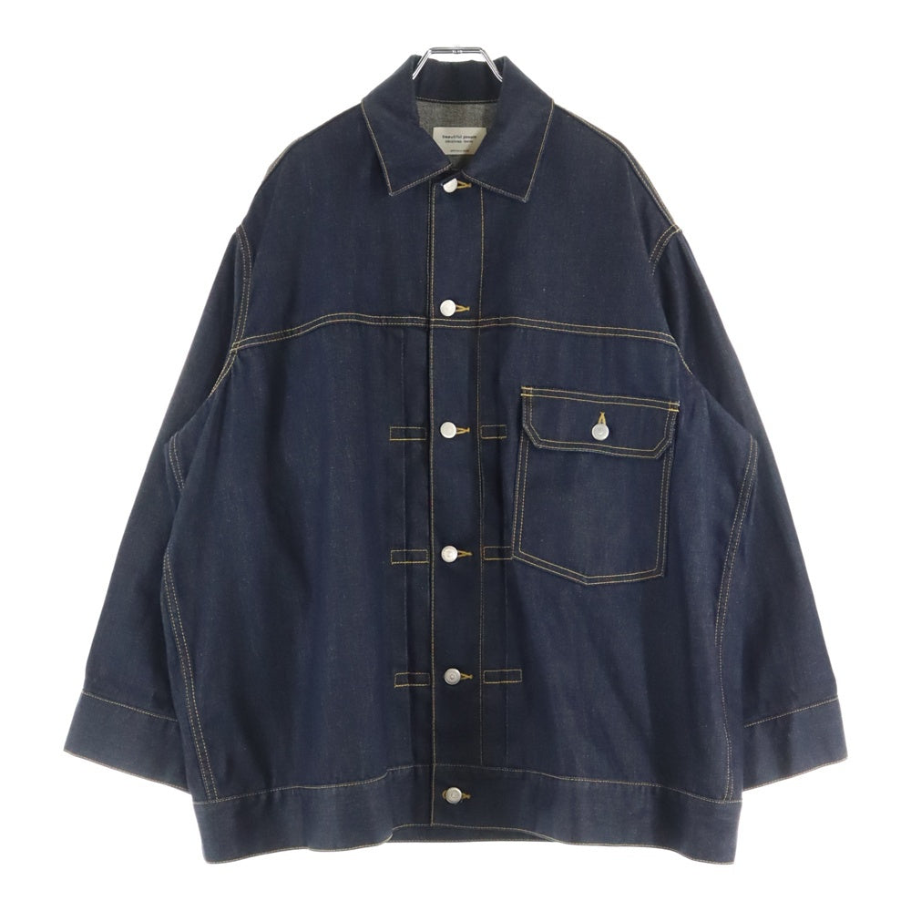 beautiful people(ビューティフルピープル) selvedge denim big blouson セルビッジデニム ビッグ ブルゾン ジャケット インディゴ 1000102017