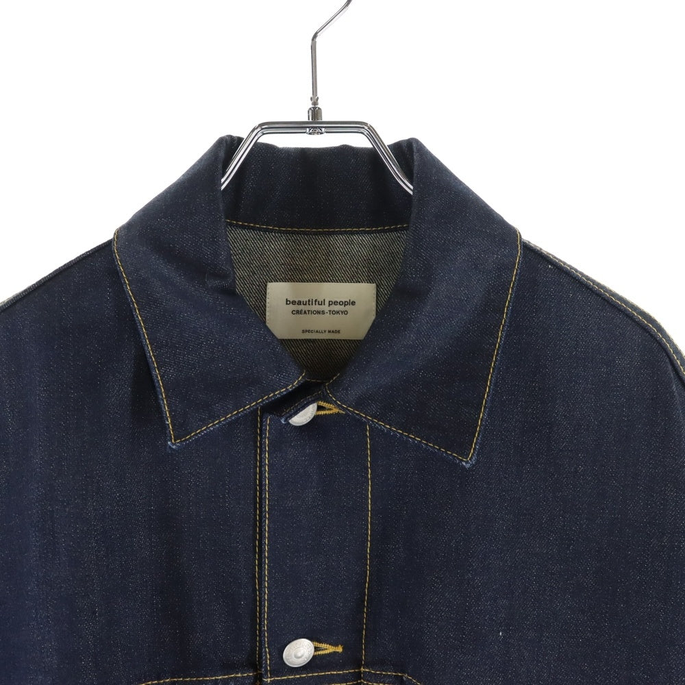 beautiful people(ビューティフルピープル) selvedge denim big blouson セルビッジデニム ビッグ ブルゾン ジャケット インディゴ 1000102017