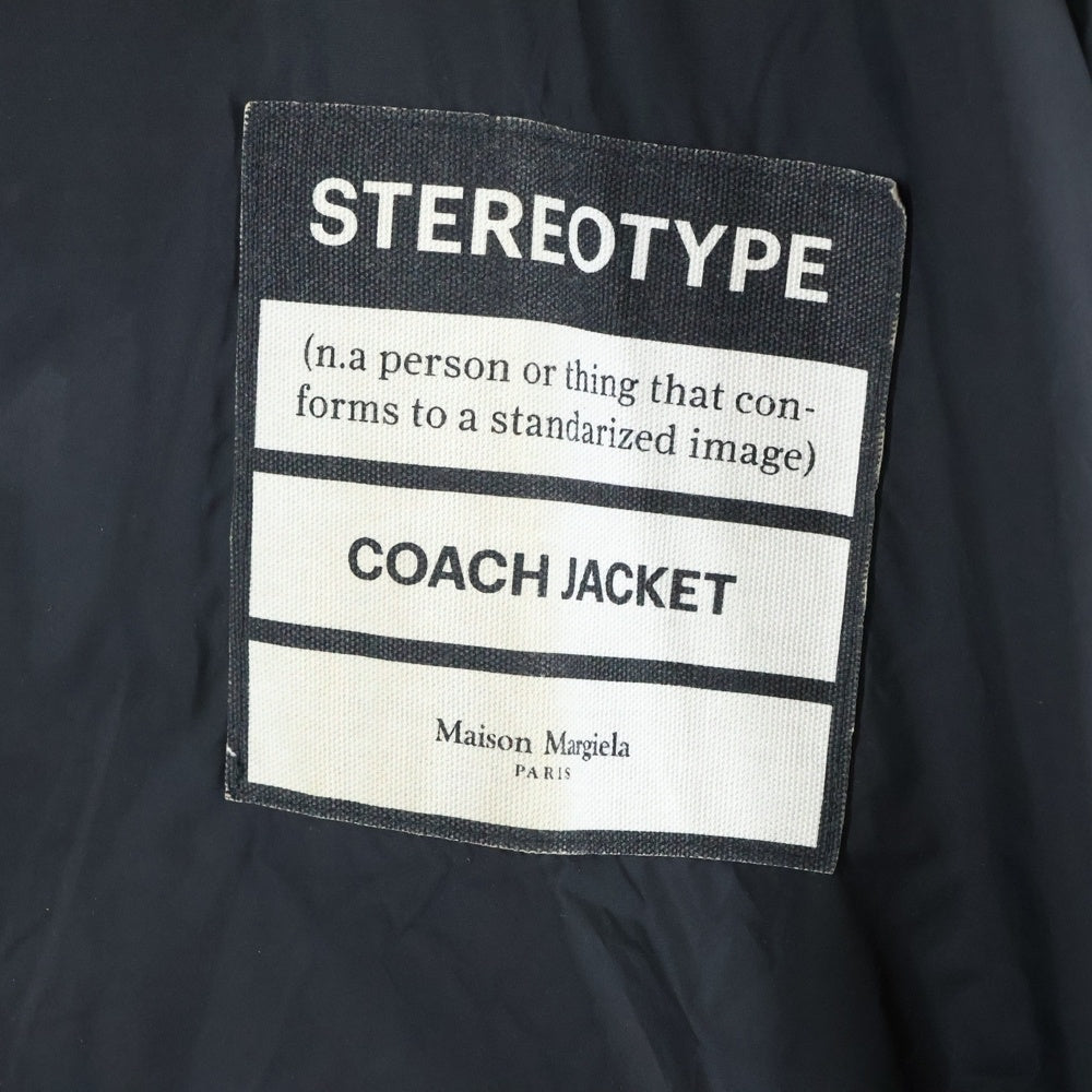 Maison Margiela 10(メゾン マルジェラ) 19AW STEREOTYPE ステレオタイプ ナイロン コーチジャケット ブラック S50AM0406 S49988
