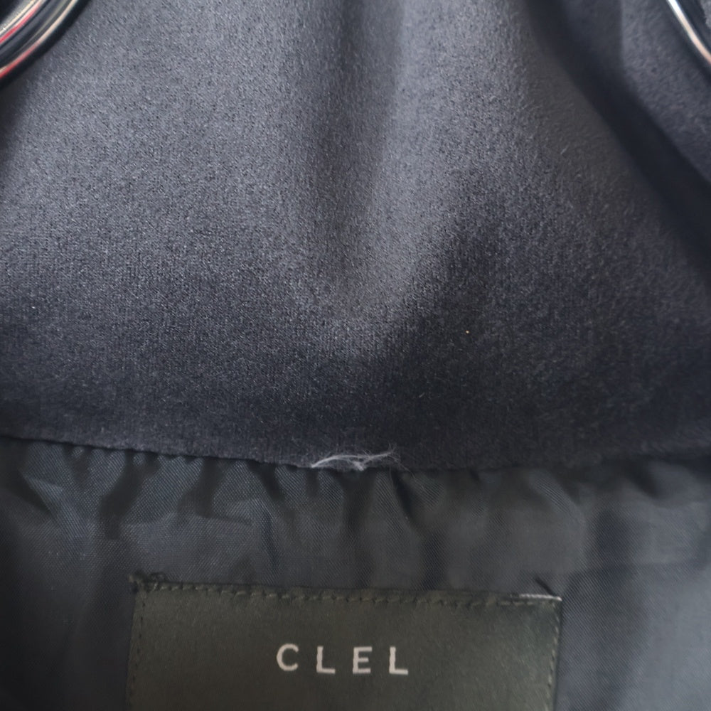 CLEL(クレイル) CLEL OLUME HIGHNECK SHORT PADDED JACKET ボリュームハイネック ジップアップ ショート中綿ジャケット グレー CLEJK789