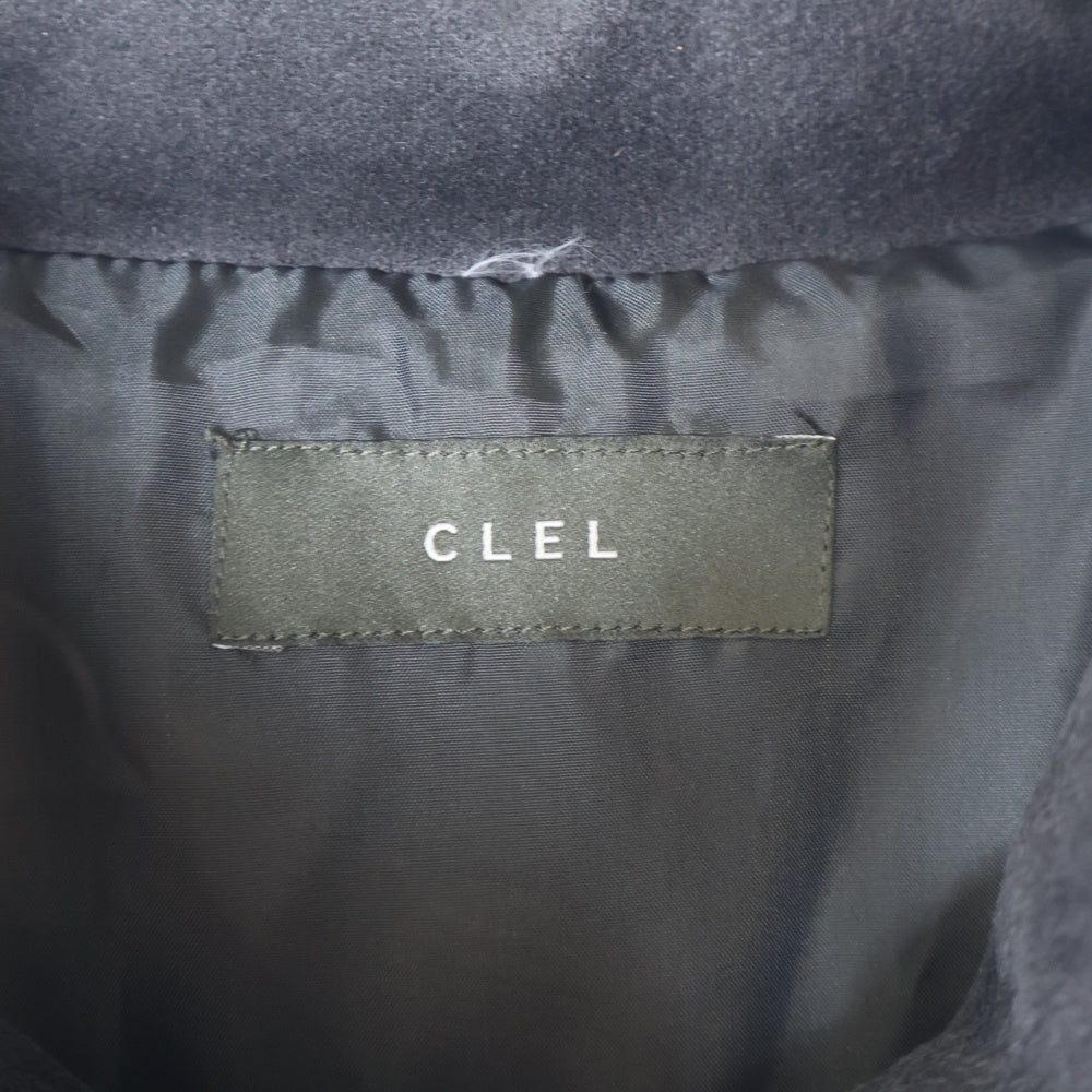 CLEL(クレイル) CLEL OLUME HIGHNECK SHORT PADDED JACKET ボリュームハイネック ジップアップ ショート中綿ジャケット グレー CLEJK789