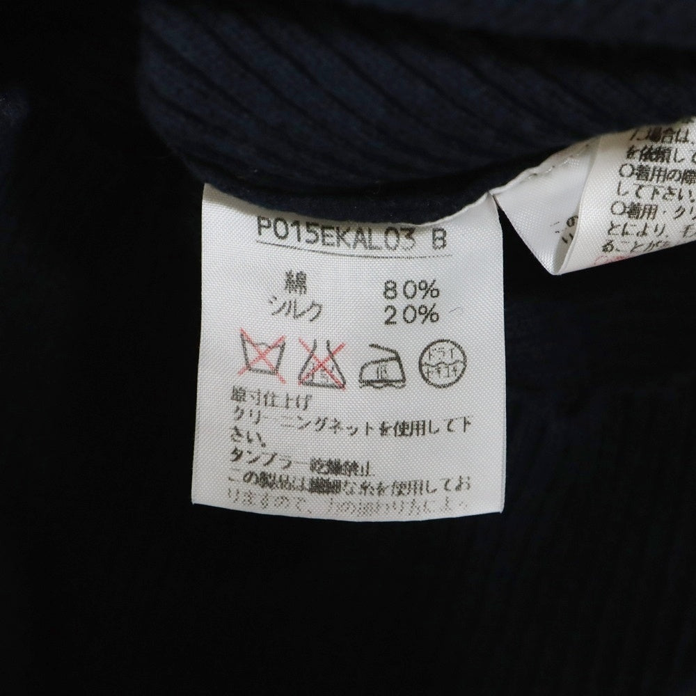 PINK HOUSE(ピンクハウス) ショート丈 クルーネック半袖ニットセーター レディース ネイビー P015EKAL 03 B