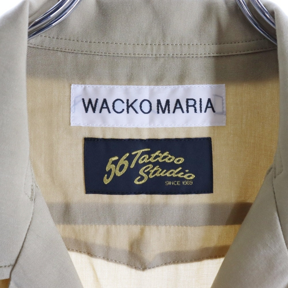 WACKO MARIA(ワコマリア) 25SS ×56 TATTOO STUDIO CUBA SHIRT S/S 56タトゥースタジオ キューバ 半袖シャツ ベージュ 56TS-WM-OC02
