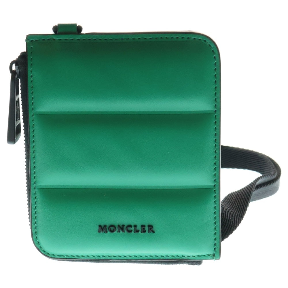 MONCLER(モンクレール) 23SS FLAT WALLET SMALL フラット ウォレット ショルダーストラップ付 コインケース 財布 グリーン I109A6C00003 M2743