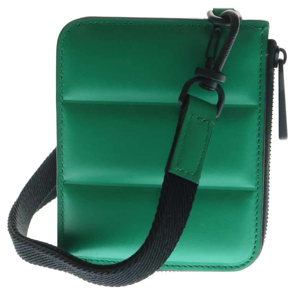 MONCLER(モンクレール) 23SS FLAT WALLET SMALL フラット ウォレット ショルダーストラップ付 コインケース 財布 グリーン I109A6C00003 M2743