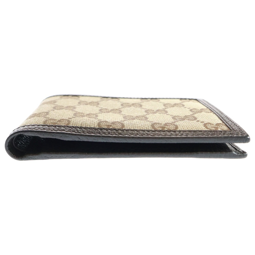 GUCCI(グッチ) GGキャンバス コンパクト ウォレット 二つ折り財布 ブラウン 292534