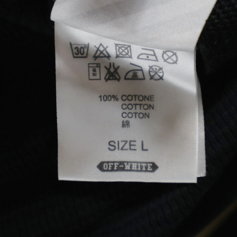 OFF-WHITE(オフホワイト) バックプリント ワッフル コットンレギンス レディース ブラック