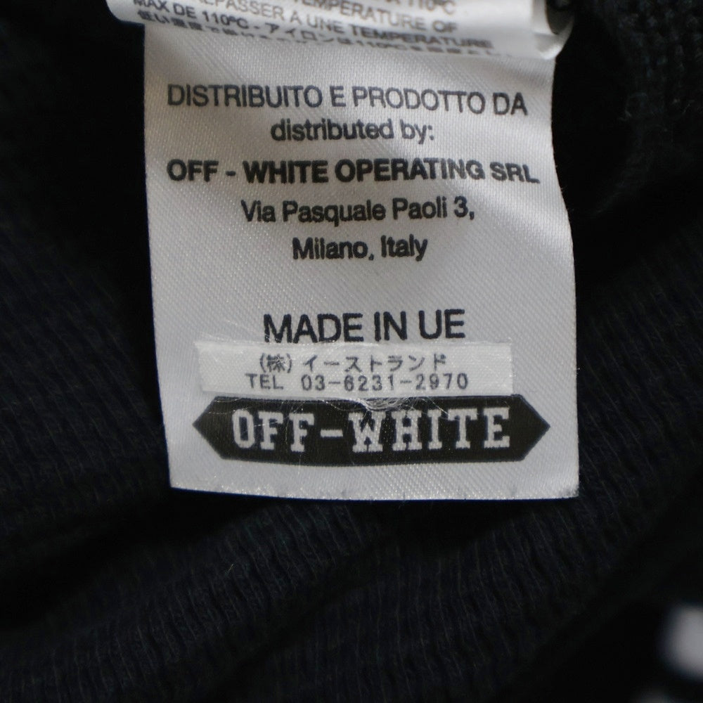 OFF-WHITE(オフホワイト) バックプリント ワッフル コットンレギンス レディース ブラック