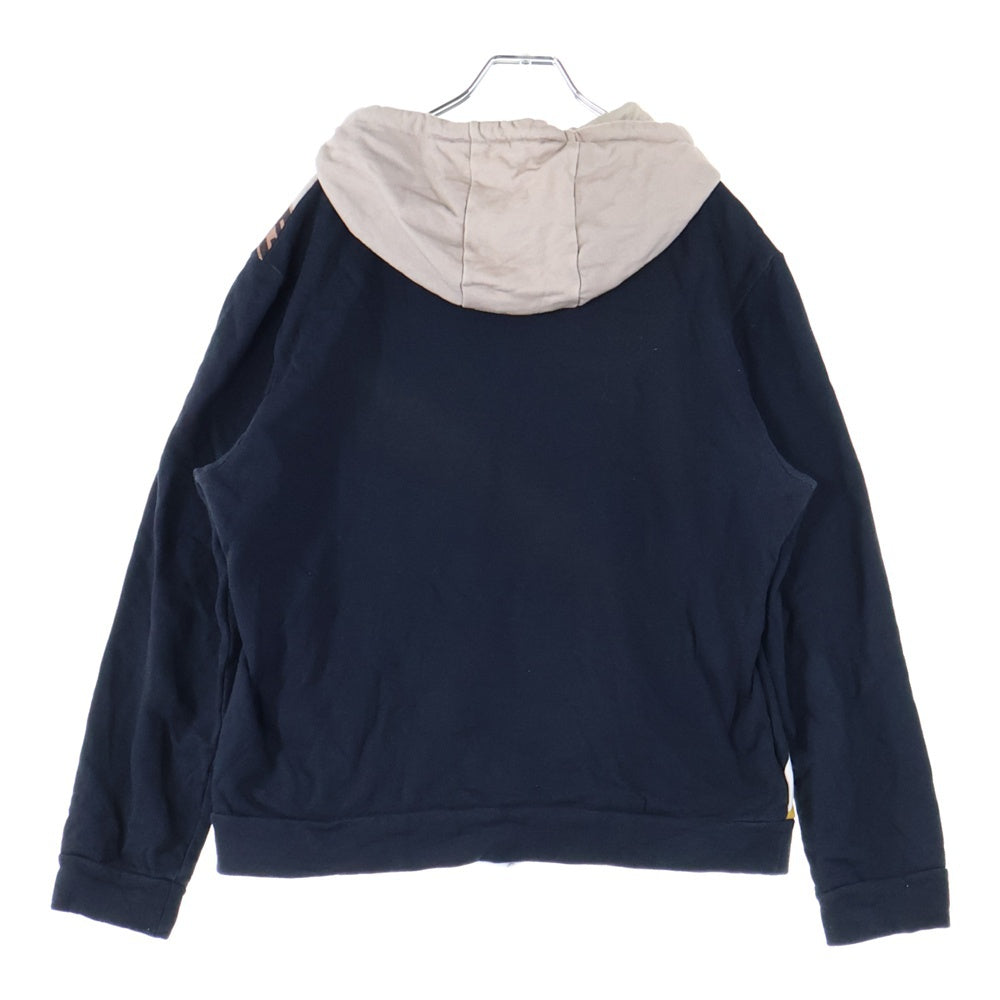 FENDI(フェンディ) 19SS ×FILA MANIA HOODED SHIRT フィラ マニア フーデッド シャツ プルオーバースウェットパーカー フーディー ブラック/ベージュ FY0945 A65J