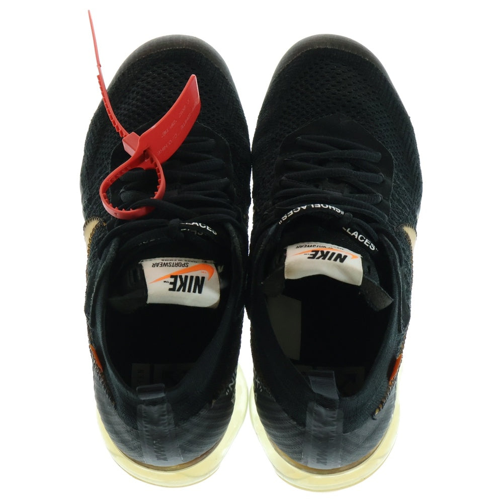 NIKE(ナイキ) ×OFF-WHITE AIR VAPORMAX FLYKNIT オフホワイト エア ヴェイパーマックス フライニット ローカットスニーカー ブラック US8.5/26.5cm AA3831-002