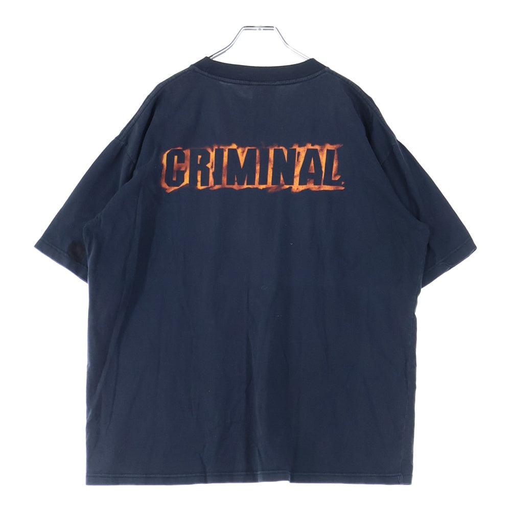 VINTAGE(ヴィンテージ) 90S EMINEM CRIMINAL エミネム クリミナル プリント クルーネック 半袖Tシャツ カットソー ブラック