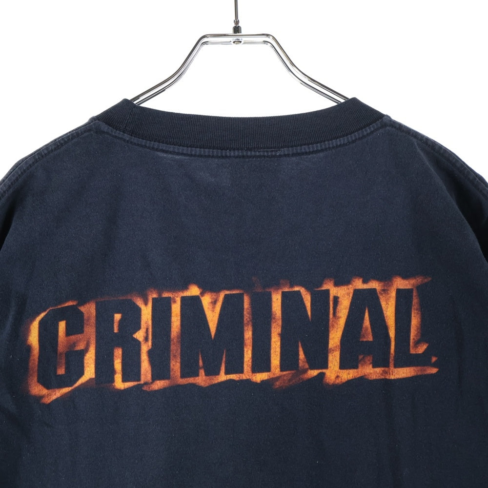 VINTAGE(ヴィンテージ) 90S EMINEM CRIMINAL エミネム クリミナル プリント クルーネック 半袖Tシャツ カットソー ブラック