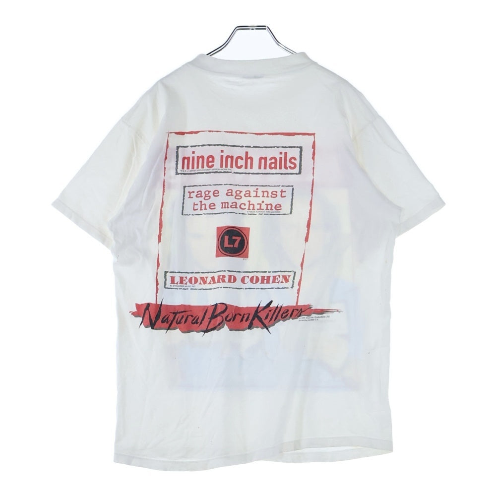 VINTAGE(ヴィンテージ) 90S NATURAL BORN KILLERS 1994 BLOOD LUST MOVIE PROMO ナチュラルボーンキラーズ プリント クルーネック 半袖Tシャツ カットソー ホワイト