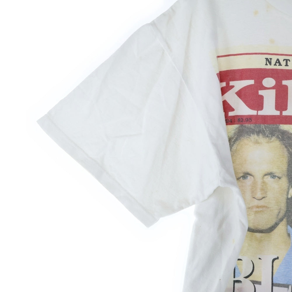 VINTAGE(ヴィンテージ) 90S NATURAL BORN KILLERS 1994 BLOOD LUST MOVIE PROMO ナチュラルボーンキラーズ プリント クルーネック 半袖Tシャツ カットソー ホワイト